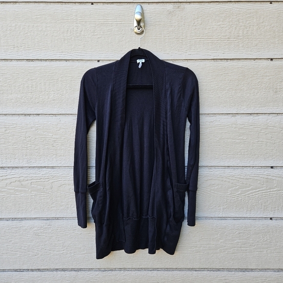 Splendid black open front cardigan with pockets XS - Picture 1 of 6